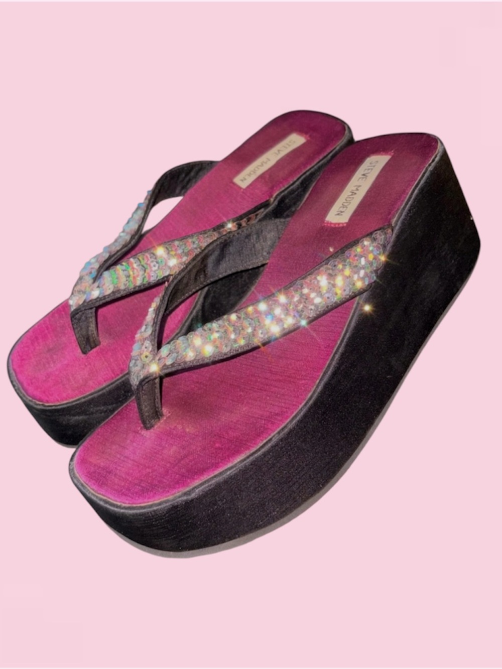 Steve Madden Y2K platform wedge flip flops - Size 8